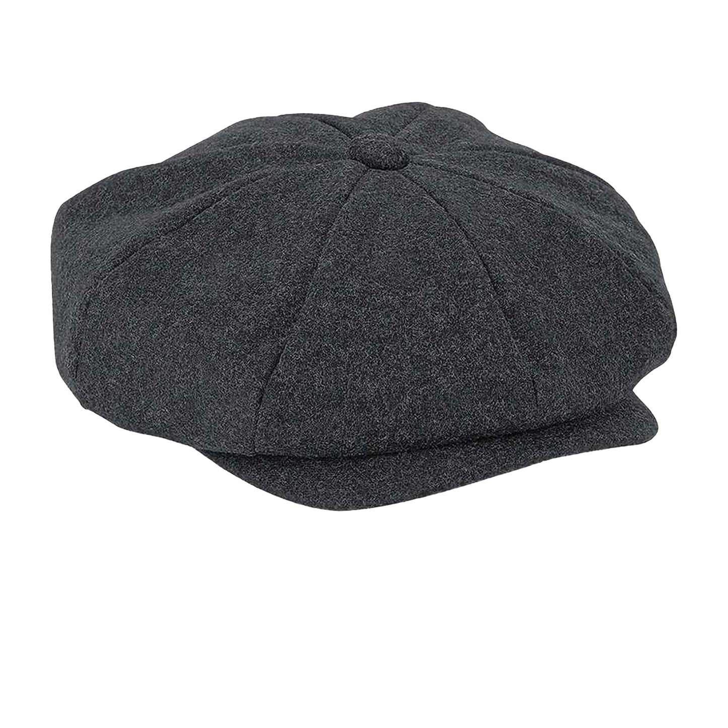 Charcoal Marl - Front - Beechfield Unisex Adult Baker Boy Melton Wool Cap