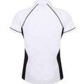 White-Black-Black - Back - Finden & Hales Womens-Ladies Piped Performance Polo Shirt