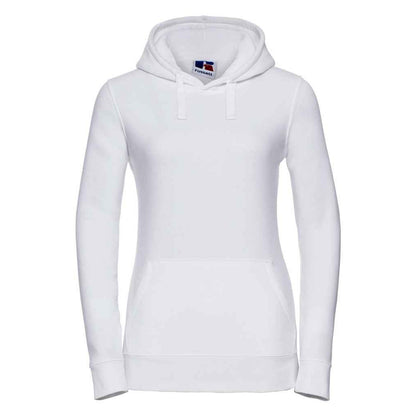 White - Front - Russell Womens-Ladies Authentic Hoodie