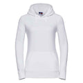 White - Front - Russell Womens-Ladies Authentic Hoodie