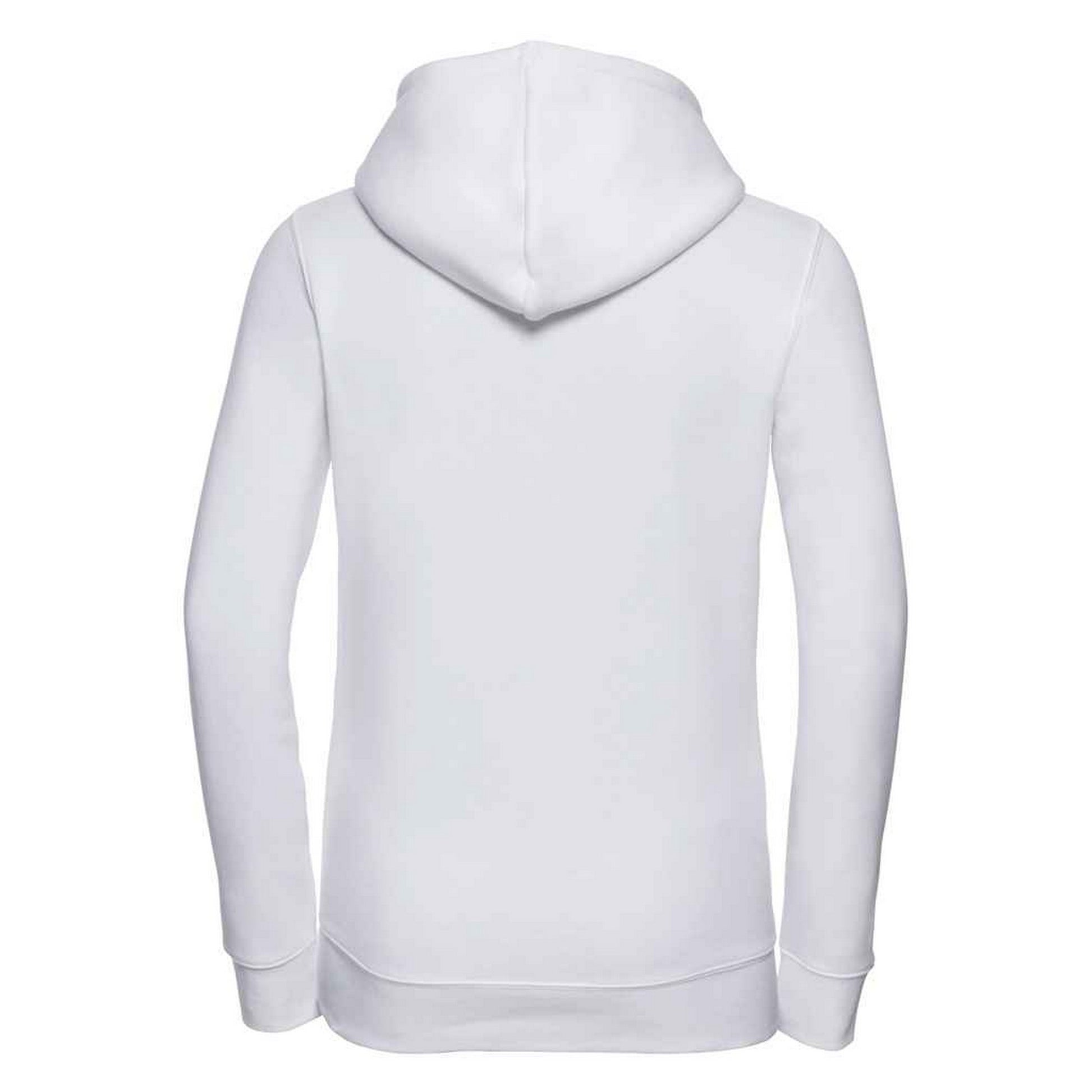 White - Back - Russell Womens-Ladies Authentic Hoodie