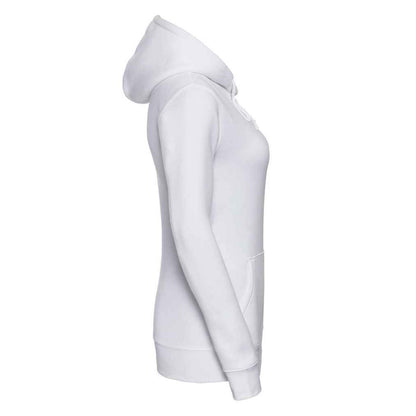 White - Side - Russell Womens-Ladies Authentic Hoodie
