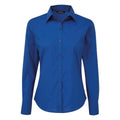 Royal Blue - Front - Premier Womens-Ladies Long-Sleeved Shirt