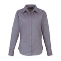 Steel - Front - Premier Womens-Ladies Long-Sleeved Shirt
