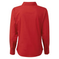 Red - Back - Premier Womens-Ladies Long-Sleeved Shirt