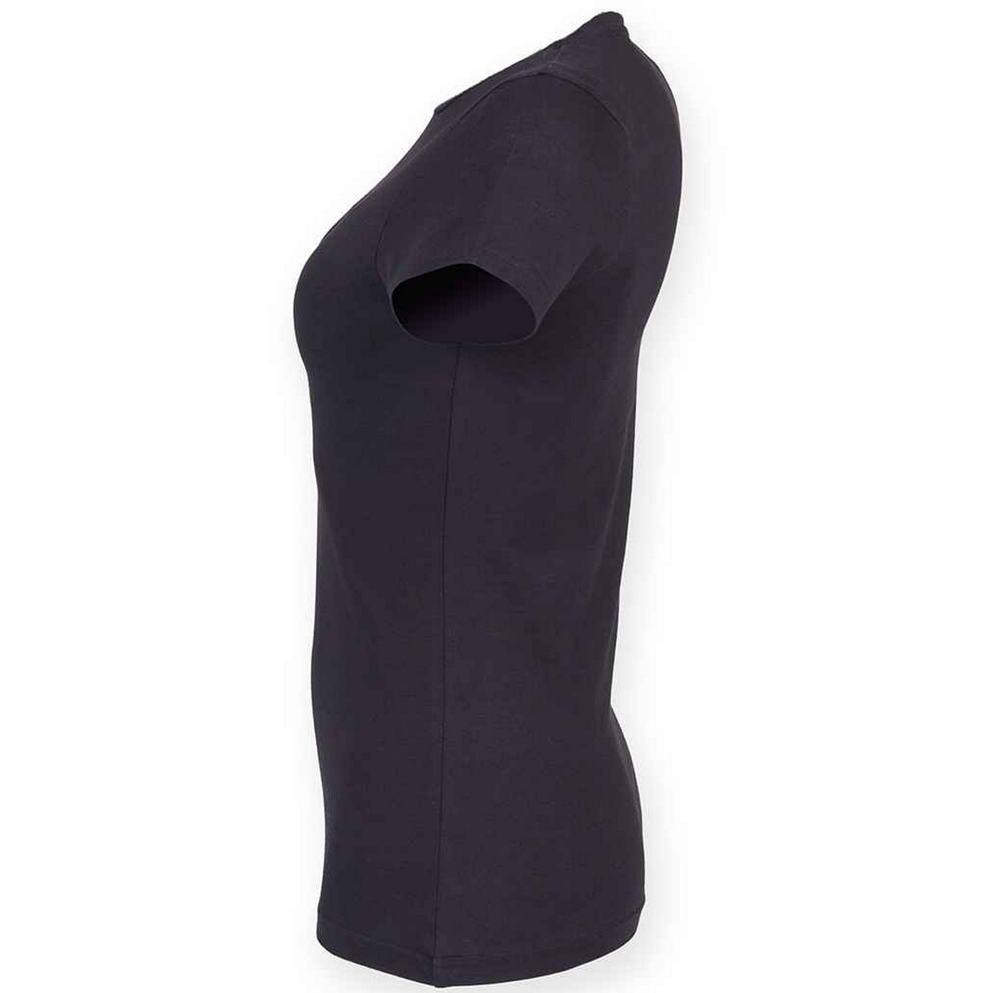 Navy - Side - SF Womens-Ladies Feel Good T-Shirt