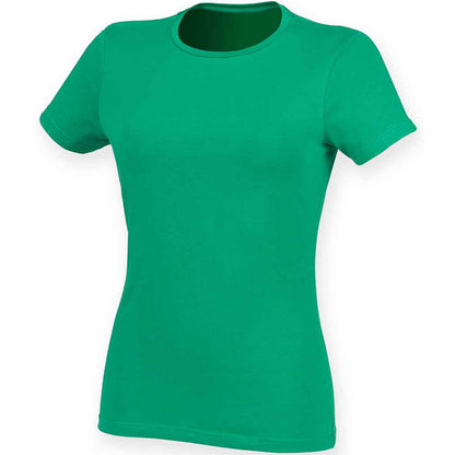 Green - Front - SF Womens-Ladies Feel Good T-Shirt
