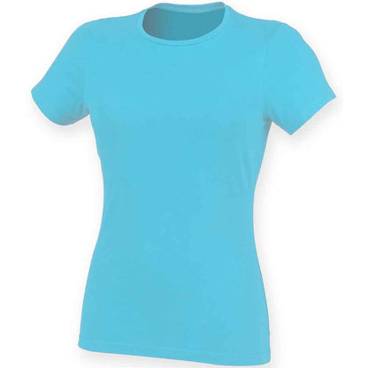 Surf Blue - Front - SF Womens-Ladies Feel Good T-Shirt