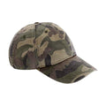 Jungle - Front - Beechfield Unisex Adult Camouflage Low Profile Baseball Cap