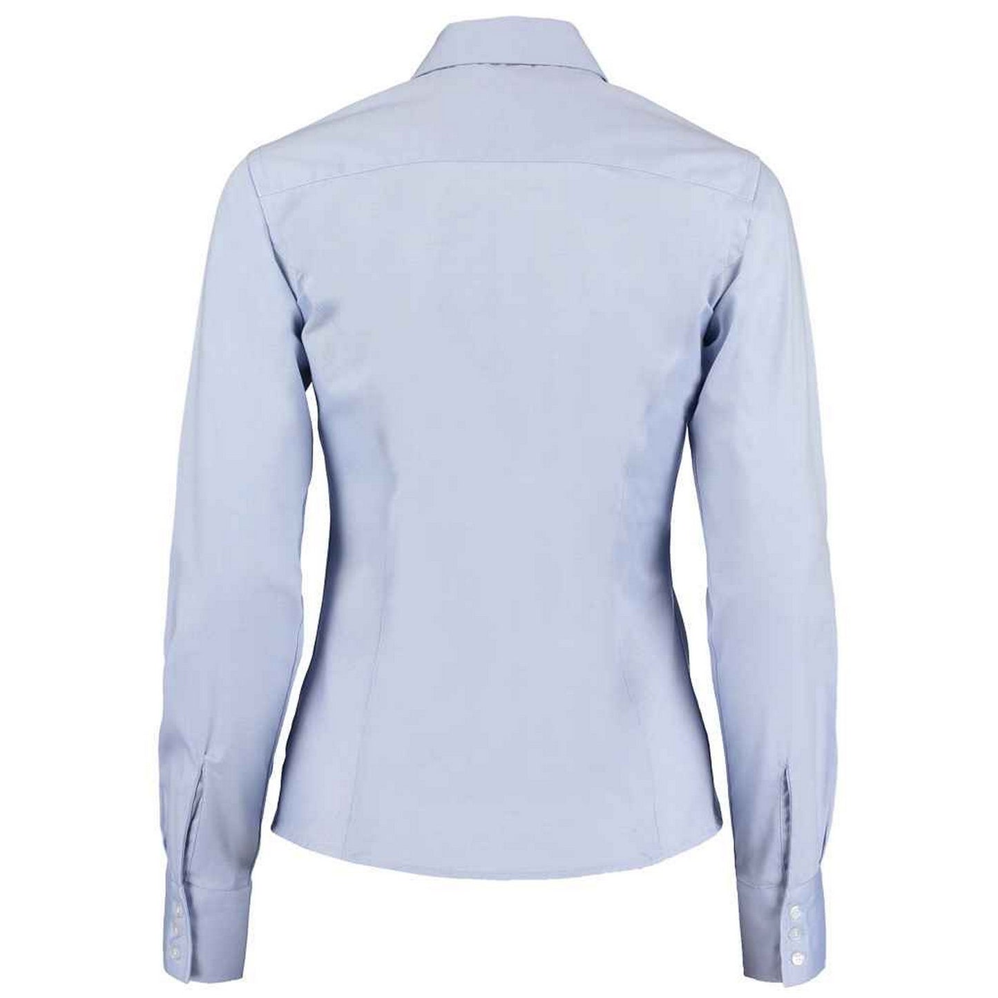Light Blue - Back - Kustom Kit Womens-Ladies Premium Oxford Tailored Long-Sleeved Shirt