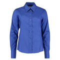 Royal Blue - Front - Kustom Kit Womens-Ladies Premium Oxford Tailored Long-Sleeved Shirt