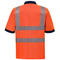 Orange - Back - Yoko Unisex Adult Hi-Vis Polo Shirt
