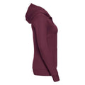 Burgundy - Side - Russell Womens-Ladies Authentic Full Zip Hoodie