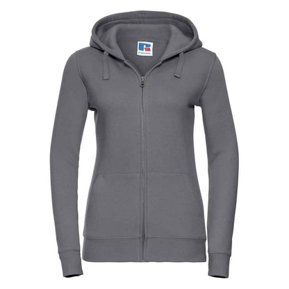 Convoy Grey - Front - Russell Womens-Ladies Authentic Full Zip Hoodie