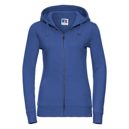 Bright Royal Blue - Front - Russell Womens-Ladies Authentic Full Zip Hoodie