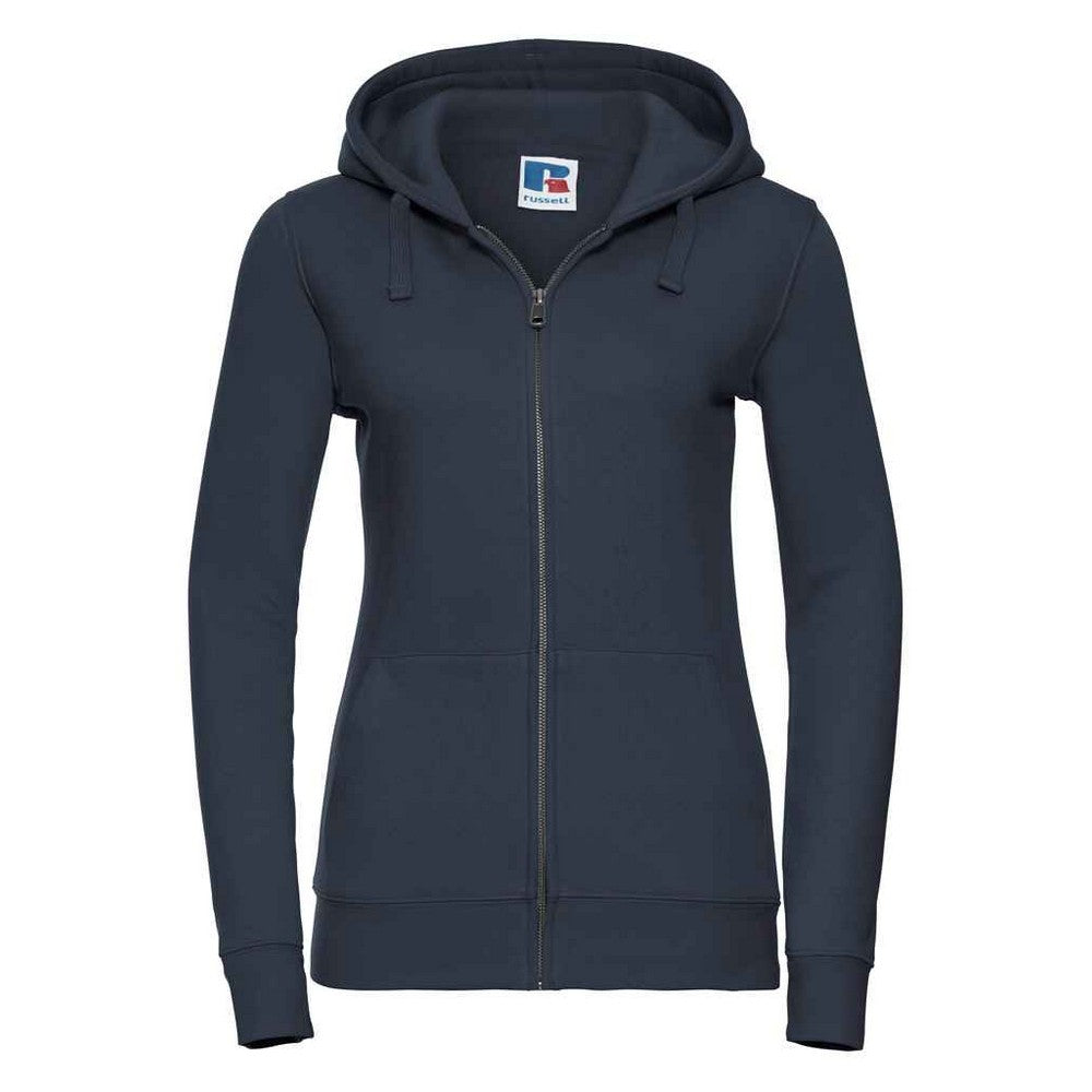 French Navy - Front - Russell Womens-Ladies Authentic Full Zip Hoodie