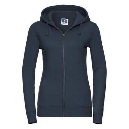 French Navy - Front - Russell Womens-Ladies Authentic Full Zip Hoodie
