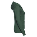 Bottle Green - Side - Russell Womens-Ladies Authentic Full Zip Hoodie