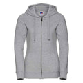 Light Oxford Grey - Front - Russell Womens-Ladies Authentic Full Zip Hoodie