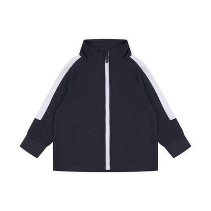 Navy-White - Front - Larkwood Baby Tracksuit Top