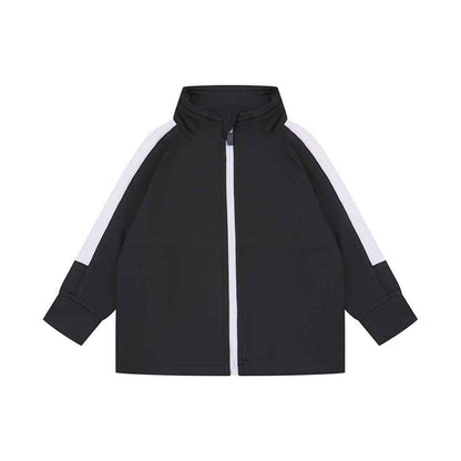 Black-White - Front - Larkwood Baby Tracksuit Top