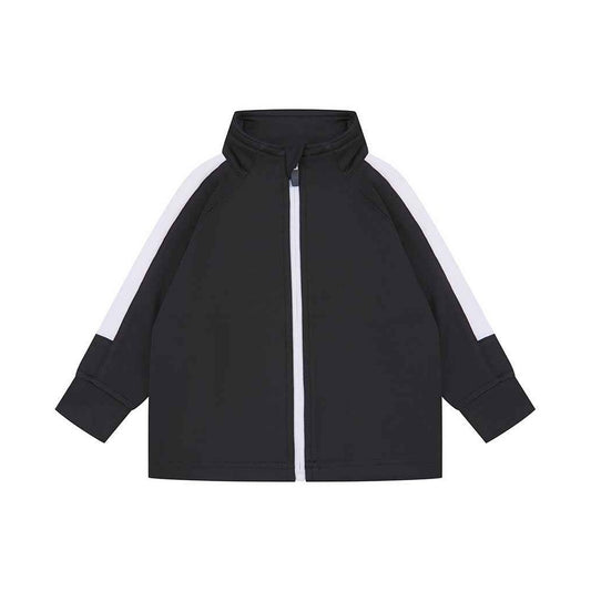 Black-White - Front - Larkwood Baby Tracksuit Top