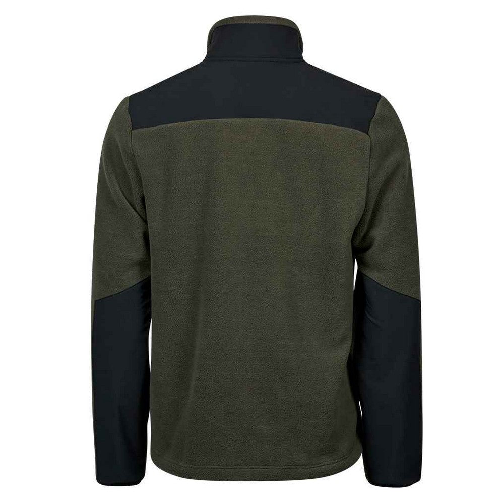 Deep Green-Black - Back - Tee Jays Mens Mountain Fleece Jacket
