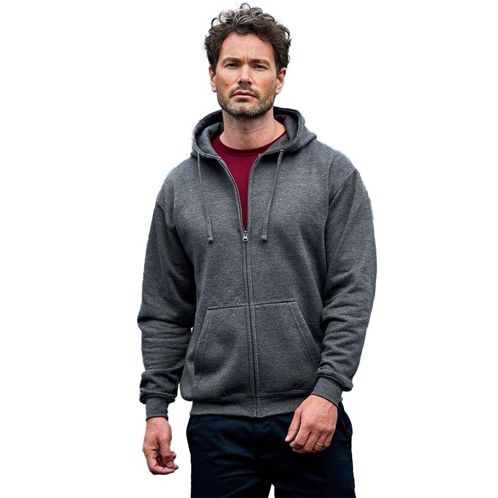 Charcoal - Side - PRO RTX Mens Pro Full Zip Hoodie