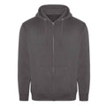Charcoal - Front - PRO RTX Mens Pro Full Zip Hoodie