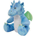 Blue - Front - Mumbles Zippie Soft Dragon Plush Toy