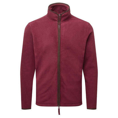 Burgundy-Brown - Front - Premier Mens Artisan Fleece Jacket
