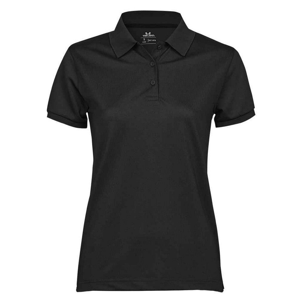 Black - Front - Tee Jays Womens-Ladies Club Polo Shirt