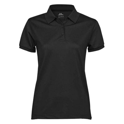 Black - Front - Tee Jays Womens-Ladies Club Polo Shirt