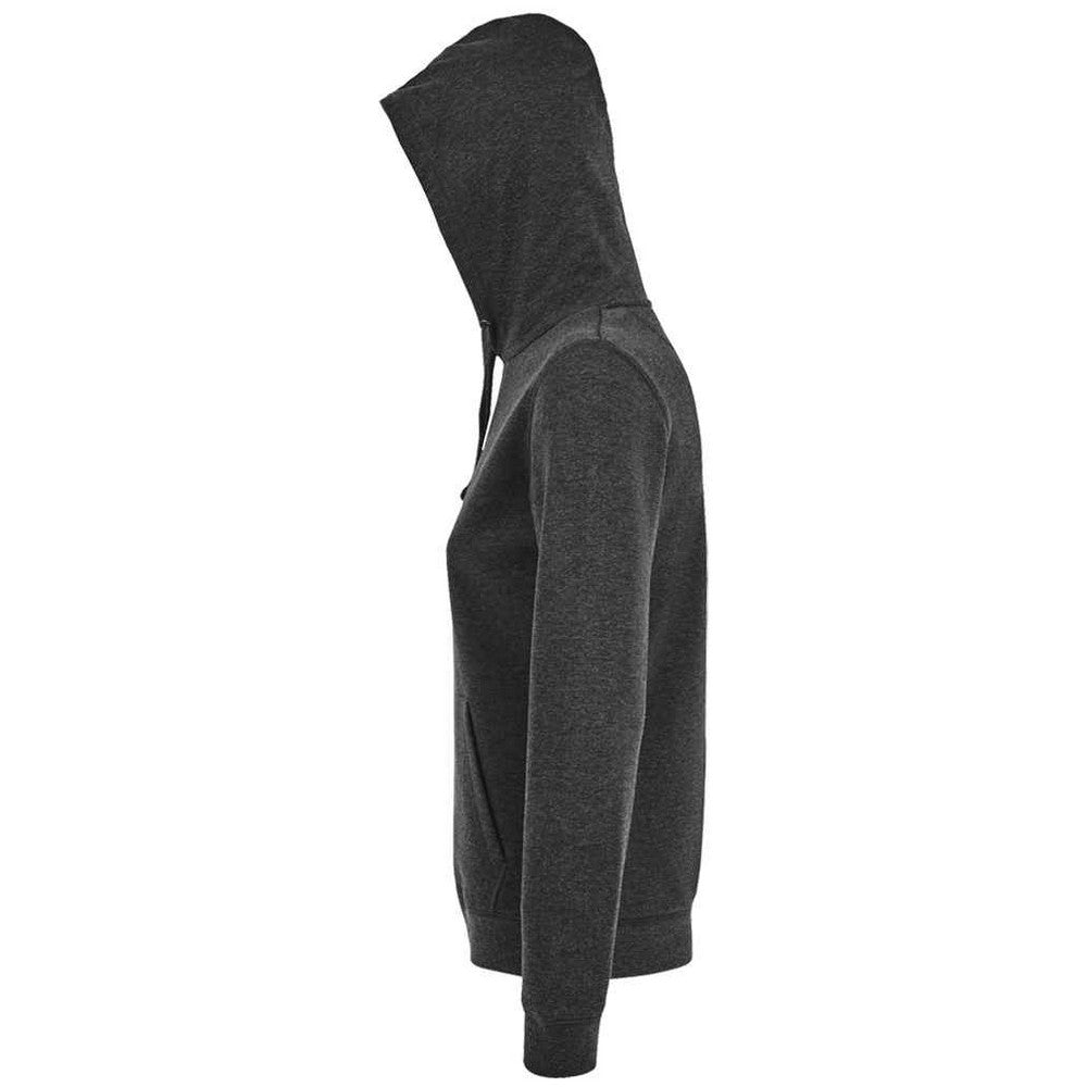 Charcoal Marl - Side - SOLS Womens-Ladies Spencer Hooded Sweatshirt