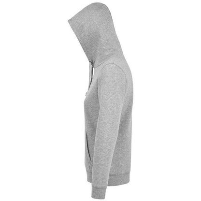 Grey Marl - Side - SOLS Womens-Ladies Spencer Hooded Sweatshirt