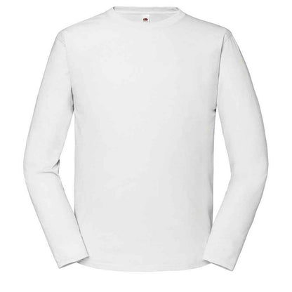 White - Front - Fruit of the Loom Unisex Adult Iconic 195 Premium Long-Sleeved T-Shirt