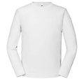 White - Front - Fruit of the Loom Unisex Adult Iconic 195 Premium Long-Sleeved T-Shirt