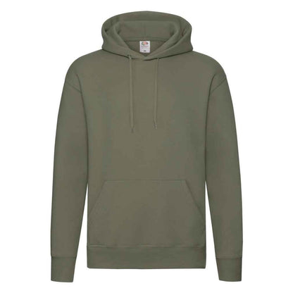 Classic Olive - Front - Fruit of the Loom Mens Premium Hoodie