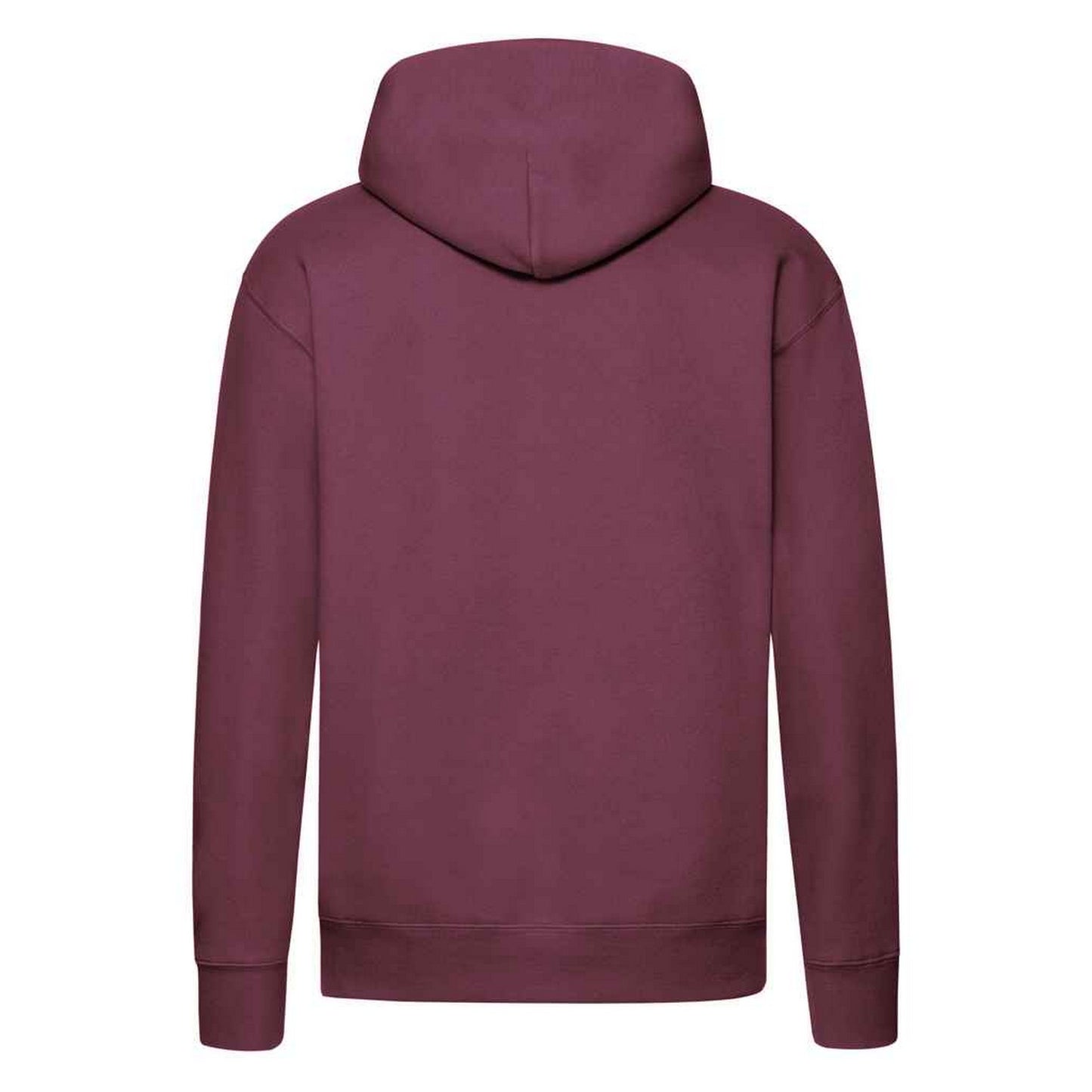Burgundy - Back - Fruit of the Loom Mens Premium Hoodie