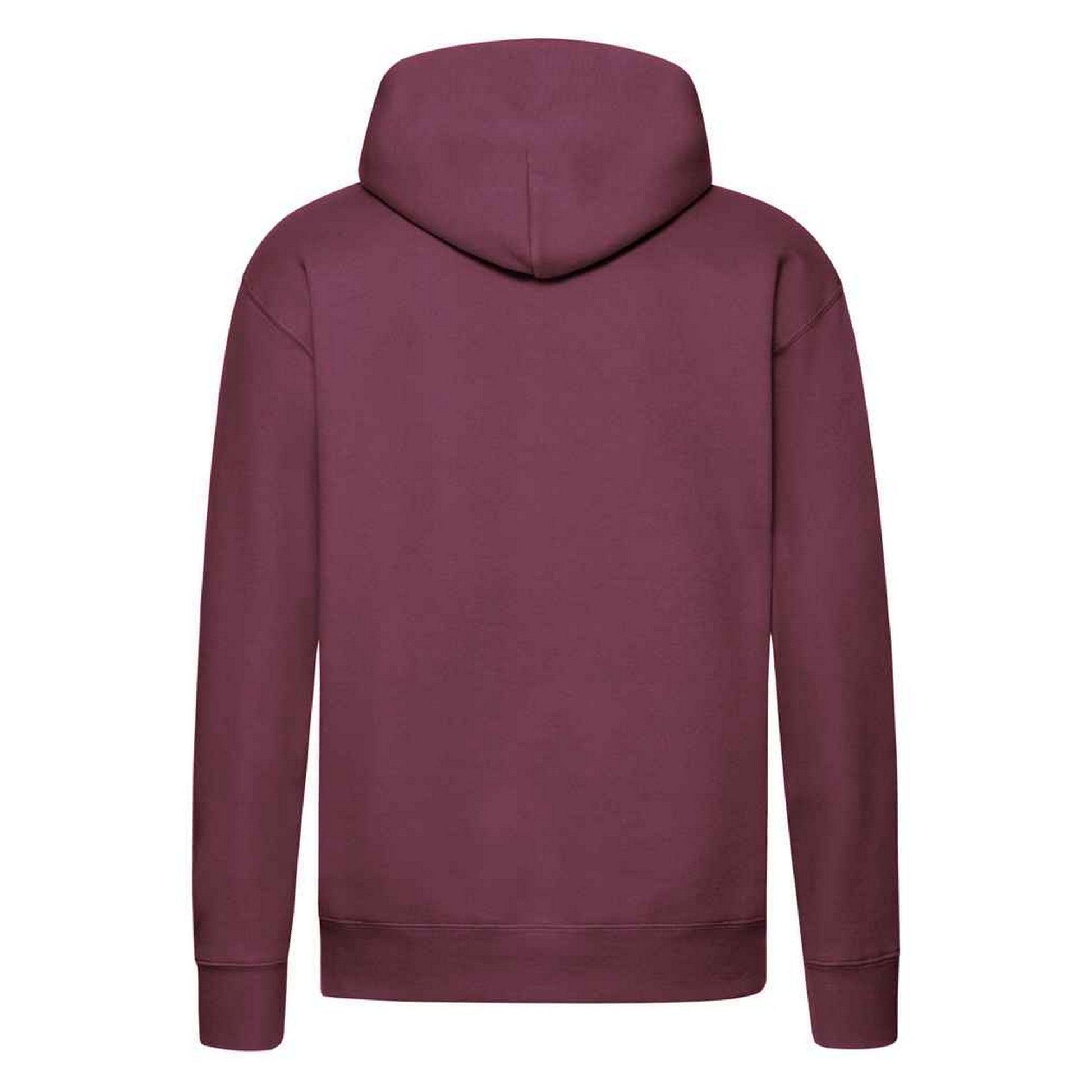 Burgundy - Back - Fruit of the Loom Mens Premium Hoodie