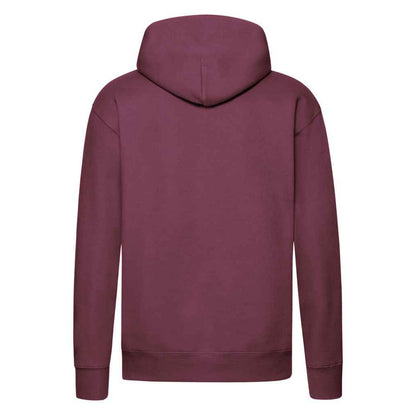 Burgundy - Back - Fruit of the Loom Mens Premium Hoodie