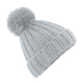 Light Grey - Front - Beechfield Unisex Adult Verbier Pom Pom Beanie