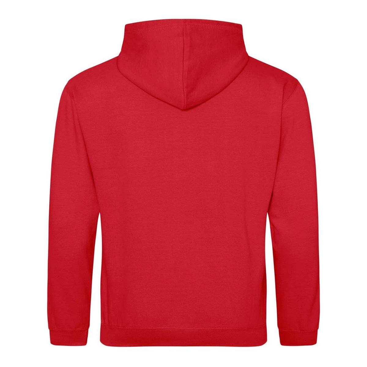 Fire Red-Jet Black - Back - Awdis Childrens-Kids Varsity Hoodie