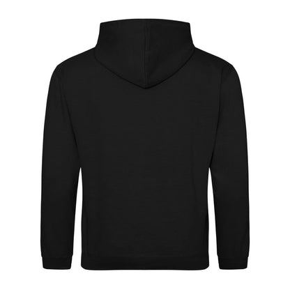 Jet Black-Fire Red - Back - Awdis Childrens-Kids Varsity Hoodie