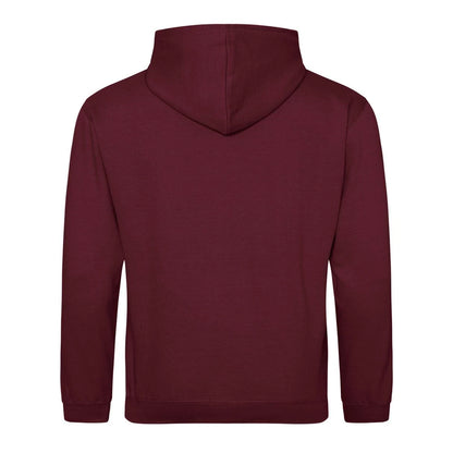 Burgundy-Gold - Back - Awdis Childrens-Kids Varsity Hoodie
