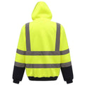 Yellow-Navy - Back - Yoko Mens Hi-Vis Hoodie