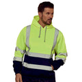 Yellow-Navy - Side - Yoko Mens Hi-Vis Hoodie