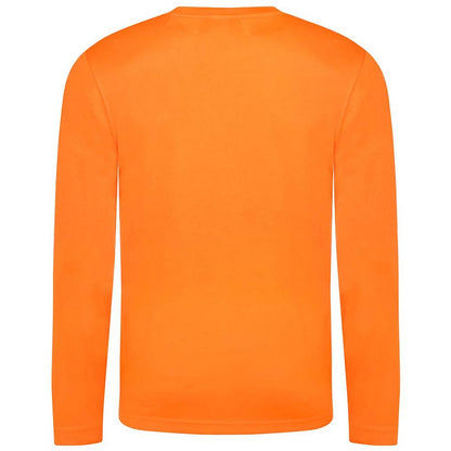 Electric Orange - Back - AWDis Cool Mens Moisture Wicking Long-Sleeved T-Shirt