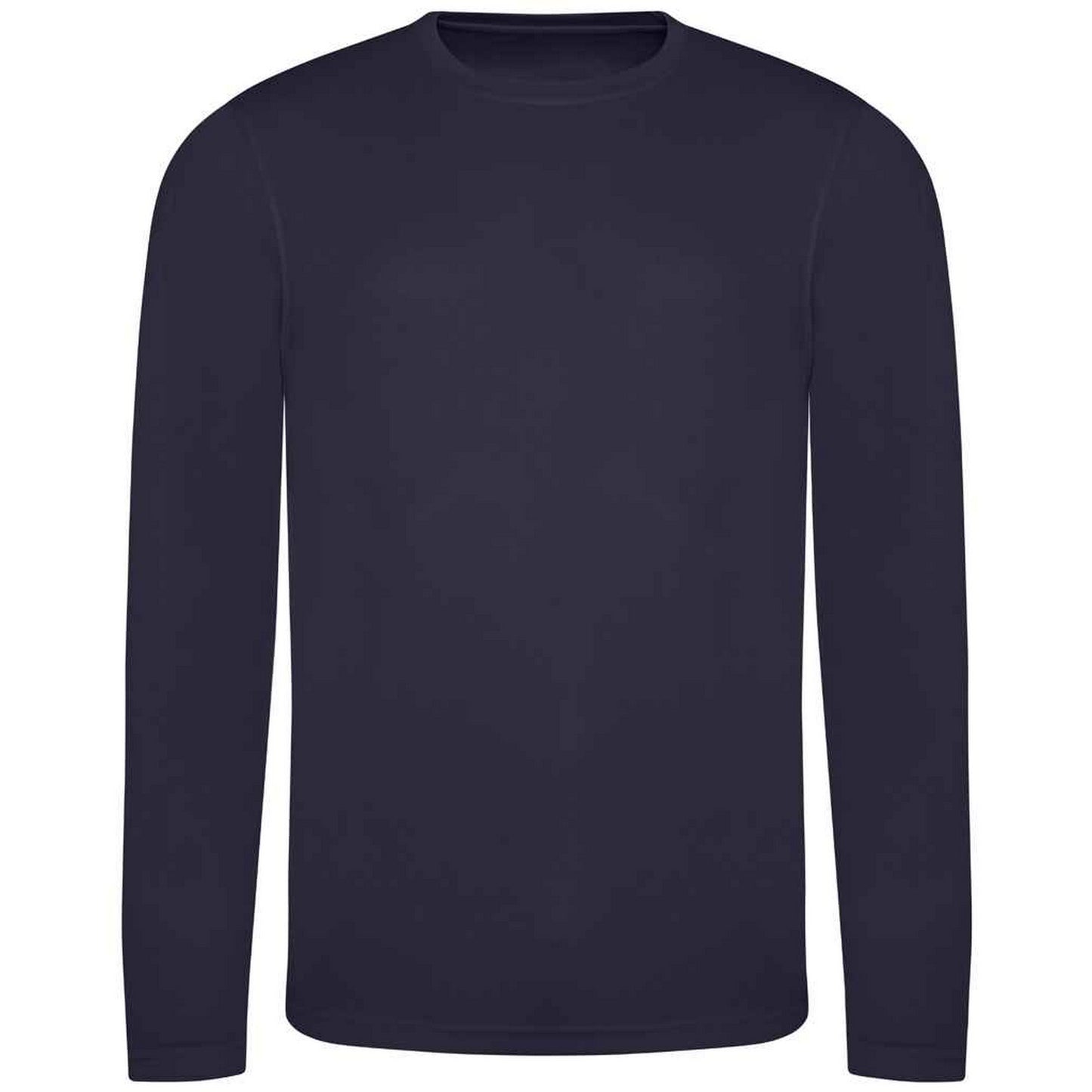 French Navy - Front - AWDis Cool Mens Moisture Wicking Long-Sleeved T-Shirt