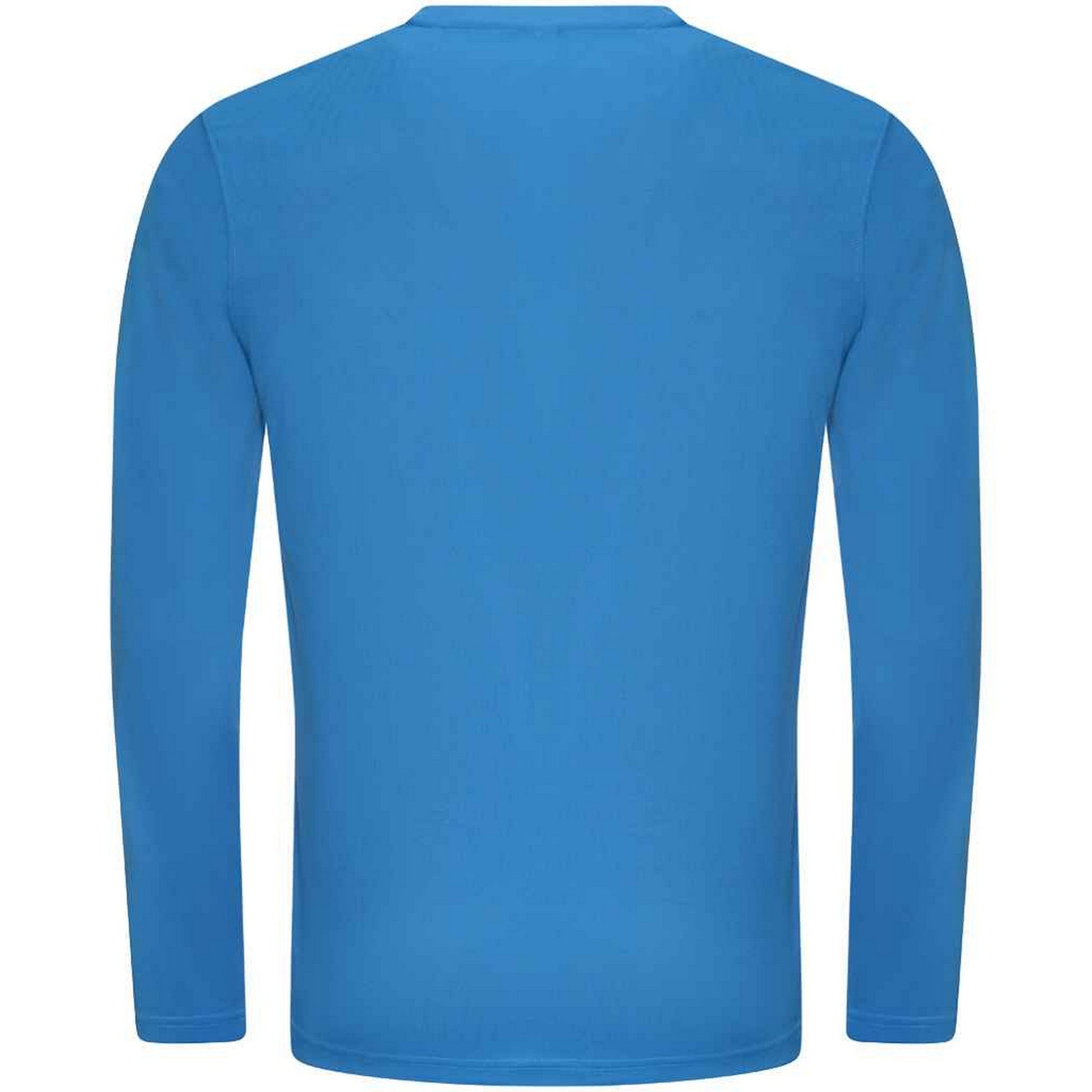 Sapphire Blue - Back - AWDis Cool Mens Moisture Wicking Long-Sleeved T-Shirt